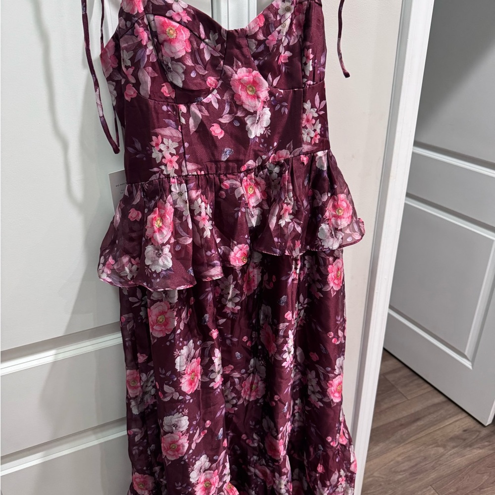 Petal & Pup Burgundy Floral Dress